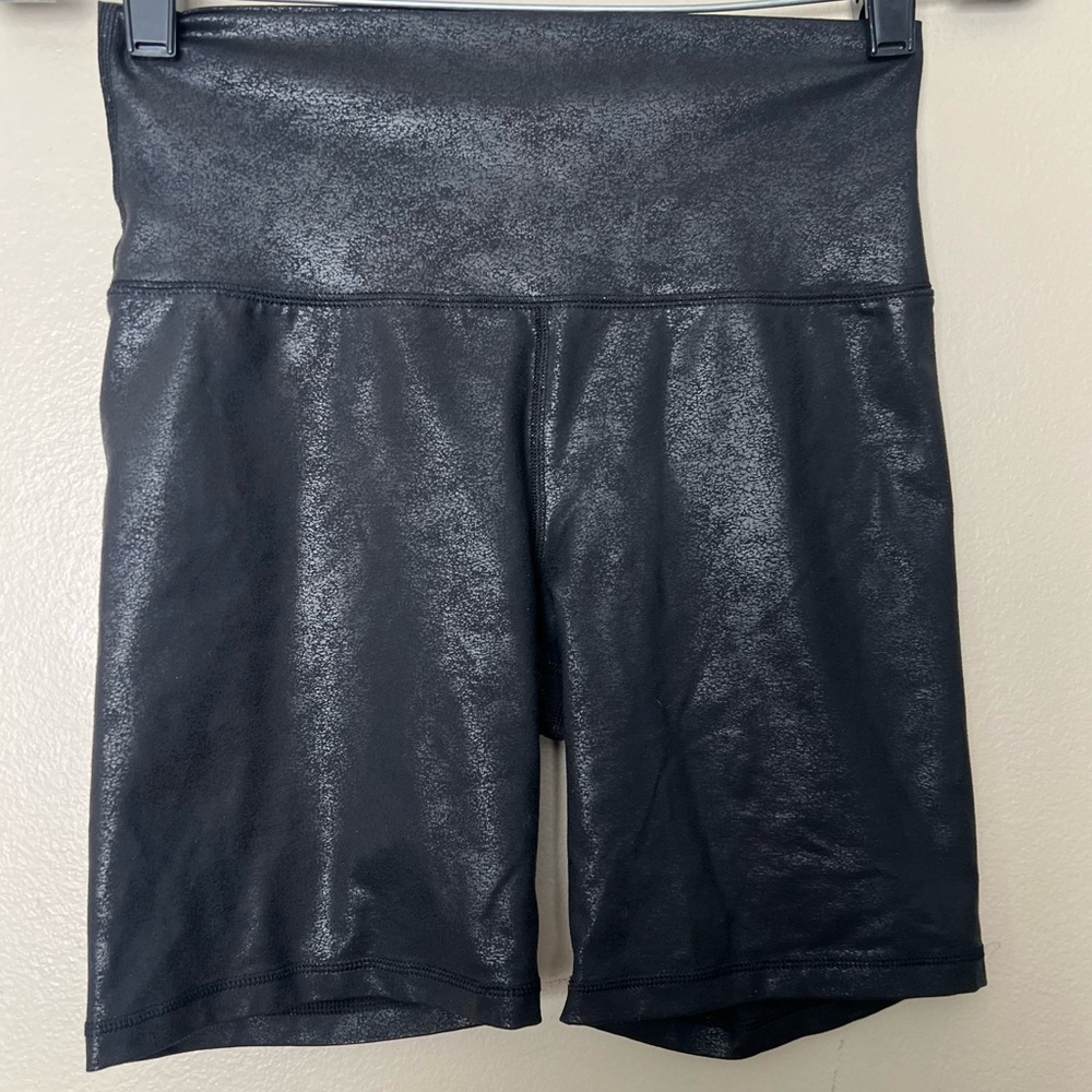 Aerie Shimmering Black Bike Shorts